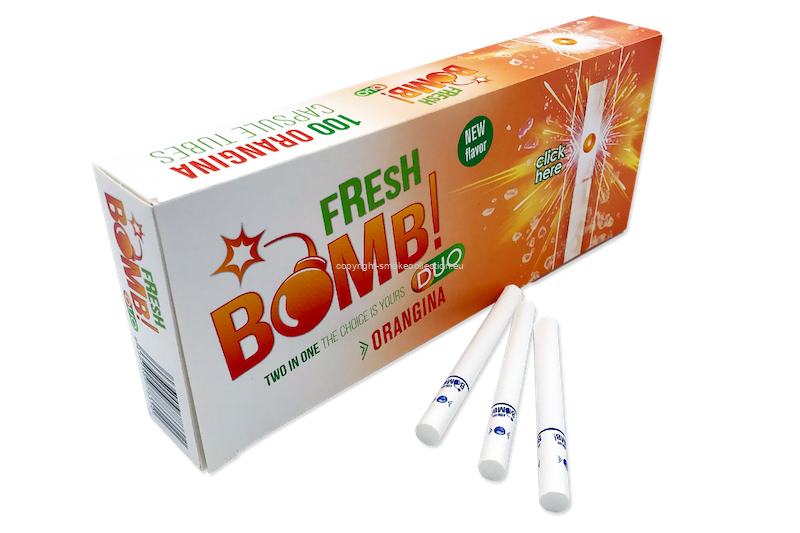 Boîte de 100 Tubes à Cigarettes avec Capsule FRESH BOMB - Fruits